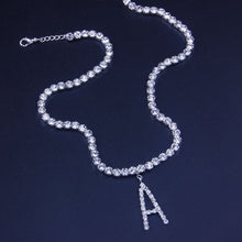 Load image into Gallery viewer, Initial Rhinestone Necklace
